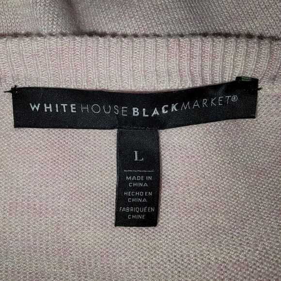 White House Black Market Cable Relaxed Cardigan Heather Rococo Size Large - Picture 8 of 8